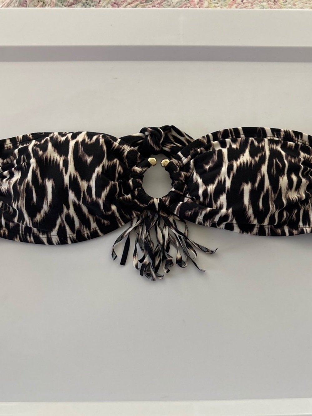 Xhilaration Bikini Leopard Print Bandeau Top